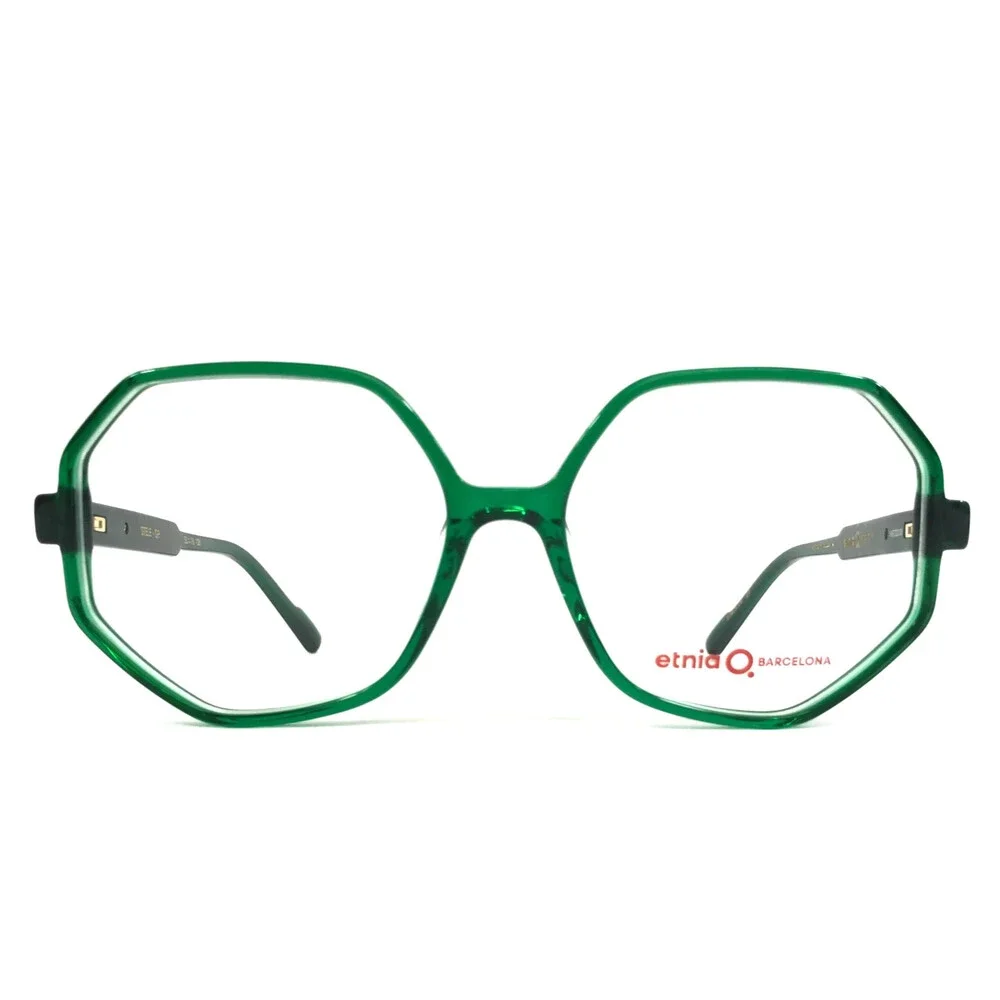 Etnia Barcelona Eyeglasses Frames STELE GR Clear Green Geometric 56-16-138